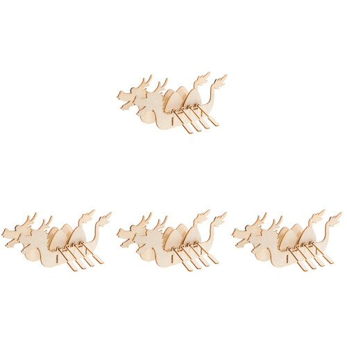 12Ensembles Puzzle 3D Bois Beige Pour Enfants Création Et Imagination 2