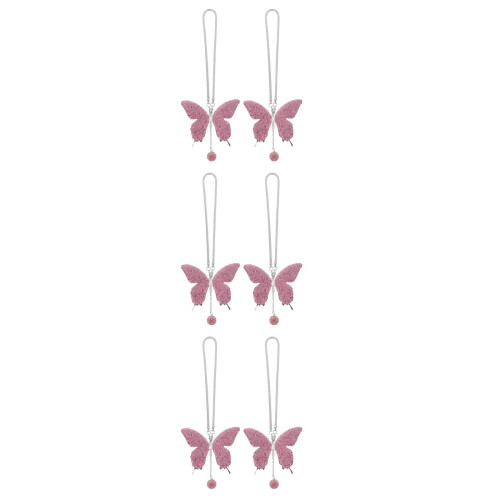 6Pièces Pendentifs Rose Perles Strass Pour Miroir 2