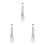 3Pièces Pinceaux En Silicone Argentés Pour Masques Et 10