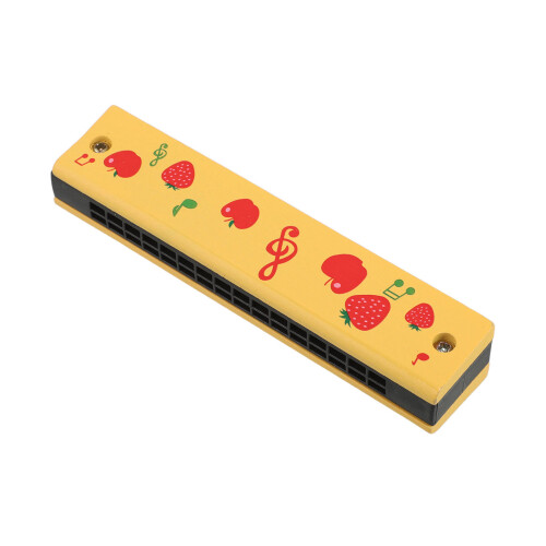 4Pièces Harmonica En Bois Compact Jouet Musical Pour Débutants 2