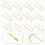 200Pièces Épingles U Dorées Pour Fixation Tissu Durable 11