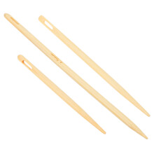 6Pièces Aiguilles À Tricoter Bois Beige Large Pour Manuel
