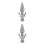 2Pièces Finials De Clôture Pour Jardin Décor De Portail 6