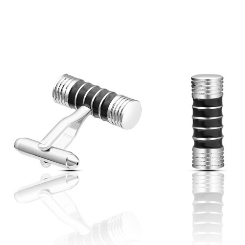 2Pièces Boutons Manchette Noir Créatifs Métal Cadeau