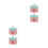 4Pièces Conteneur Poudre Rose PP Compact Pour Usage 8