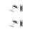 2Pièces Boutons Manchette Noir Créatifs Métal Cadeau 10