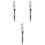 3Pièces Stylos Plume Transparent Pour Et École 5