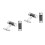 2Pièces Boutons Manchette Noir Créatifs Métal Cadeau 9