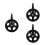 3Pièces Jeu Manivelles Noir Acier Carbone Simple Sport 4