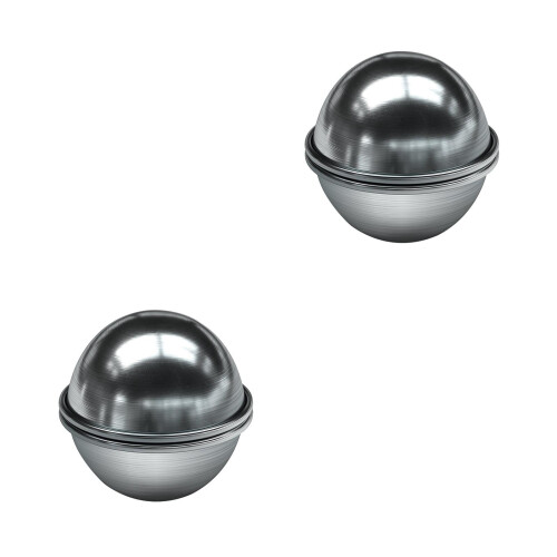 4Pièces Moules Métal Argenté Boules De Bain Usage Durable 2