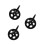 3Pièces Jeu Manivelles Noir Acier Carbone Simple Sport 6