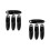 8Pièces Guide Câbles Aluminium Noir Fixe Clips Route 6