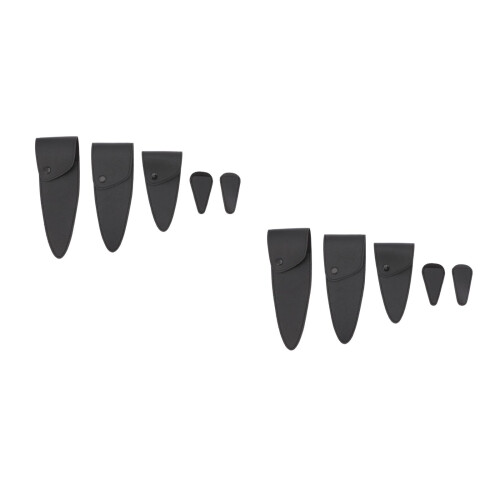 10Pièces Protège-Pointe Ciseaux Noir En Cuir Pour Usage Sécurisé 2
