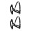 2Pièces Licol Équitation Nylon Noir Durable Avec 6