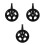 3Pièces Jeu Manivelles Noir Acier Carbone Simple Sport 5