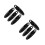 8Pièces Guide Câbles Aluminium Noir Fixe Clips Route 8