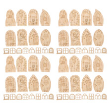 480Pièces Portes Miniatures En Bois Pour Décoration DIY