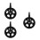 3Pièces Jeu Manivelles Noir Acier Carbone Simple Sport 9