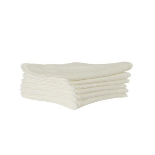 6Pièces Couches Réutilisables Bébé Fibre Bambou Beige