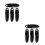 8Pièces Guide Câbles Aluminium Noir Fixe Clips Route 4