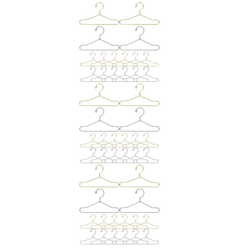 60Pièces Mini Cintres Métal Divers Couleurs Pour Garde-Robe 2