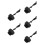 5Pièces Capuchon Valve Din En Aluminium Noir Durable Facile 9