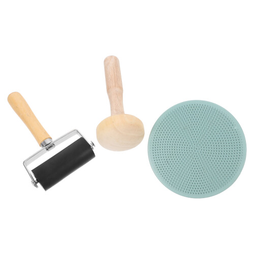 3Ensembles Outils Impression Bois Plastique Fer Polyvalents Pour Art 1