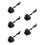 5Pièces Capuchon Valve Din En Aluminium Noir Durable Facile 8
