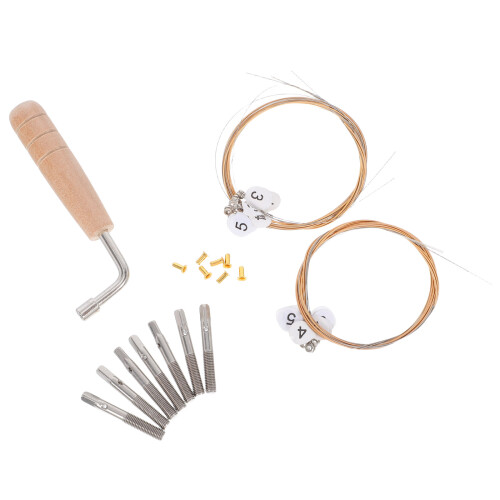 2Ensembles Kit Lyre Harpe Cordes Et Clés Accessoires Métal 1