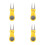 4Pièces Accessoire Golf Fourche Divot Pliable Métal 5