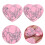 20Pièces Petits Cœurs En Pierre Rose Pour Bijoux Décoration 9