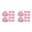 20Pièces Petits Cœurs En Pierre Rose Pour Bijoux Décoration 8