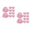 20Pièces Petits Cœurs En Pierre Rose Pour Bijoux Décoration 2