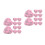 20Pièces Petits Cœurs En Pierre Rose Pour Bijoux Décoration 6
