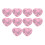 20Pièces Petits Cœurs En Pierre Rose Pour Bijoux Décoration 1