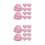 20Pièces Petits Cœurs En Pierre Rose Pour Bijoux Décoration 3