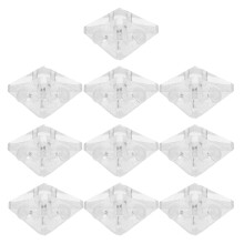 50Pièces Petits Supports D'angle Acryliques Clairs Pour Bijoux