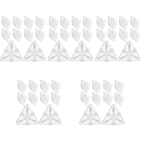 50Pièces Petits Supports D'angle Acryliques Clairs Pour Bijoux 2