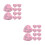 20Pièces Petits Cœurs En Pierre Rose Pour Bijoux Décoration 5