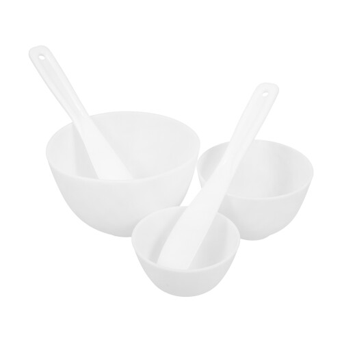 2Ensembles Bols Et Applicateurs Silicone Pour Masques DIY Blancs 2