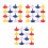 450Pièces Mini Marqueurs Golf ABS Multicolores Position Pour Putting 9