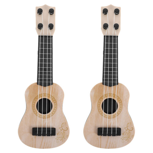 8Pièces Instrument Ukulélé Enfant Beige Résistant À