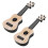 8Pièces Instrument Ukulélé Enfant Beige Résistant À 2