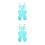 2Pièces Matelas Poussette Bleu Coton Respirant Durable Bébé 9