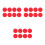24Pièces Coussin Silicone Rouge Détection Pluie Adhésif Rapide 9