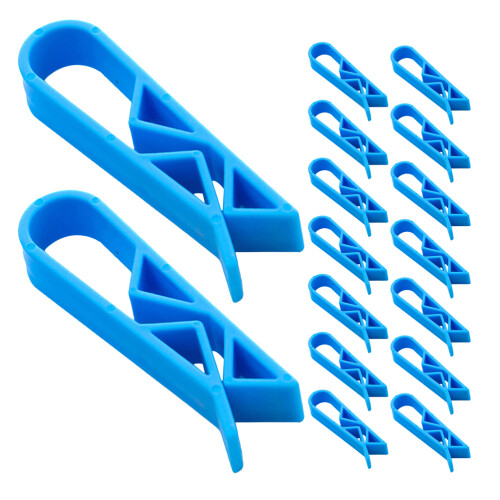 160Pièces Clips Bureau Bleu Ciel, Anti-Glisse