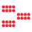 24Pièces Coussin Silicone Rouge Détection Pluie Adhésif Rapide 6