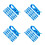160Pièces Clips Bureau Bleu Ciel, Anti-Glisse 4