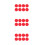 24Pièces Coussin Silicone Rouge Détection Pluie Adhésif Rapide 7
