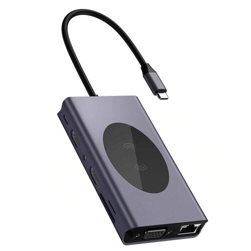 2Pièces Hub USB Portable 14- 1 Avec Charge 75W